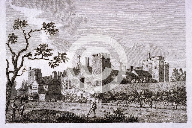 Garden at Lambeth Palace, London, 1786.  Artist: S Sparrow