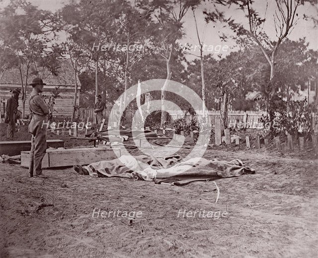 Burial of the Dead, Fredericksburg, 1863. Creator: Andrew Joseph Russell.