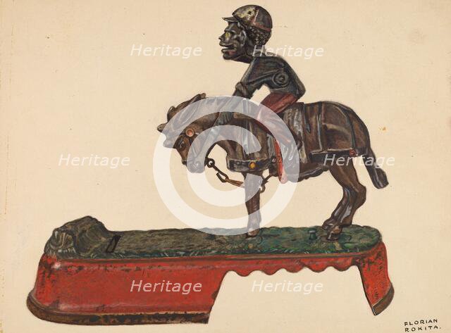 Toy Bank: "I Always Did 'Spise a Mule", c. 1937. Creator: Florian Rokita.