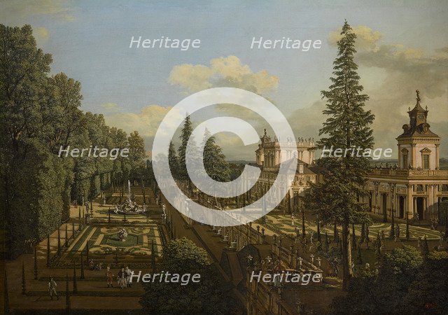 Wilanów Palace seen from the gardens, 1777.