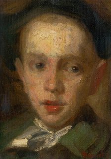 Head of a Boy, around 1890. Creator: Ludovit Pitthordt.
