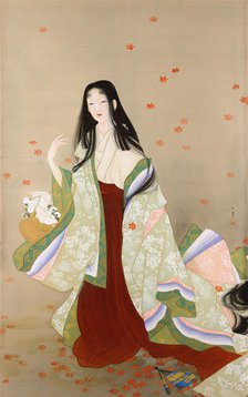 Flower Basket (inspired by Noh-Play), 1915. Creator: Shoen, Uemura (1875-1949).