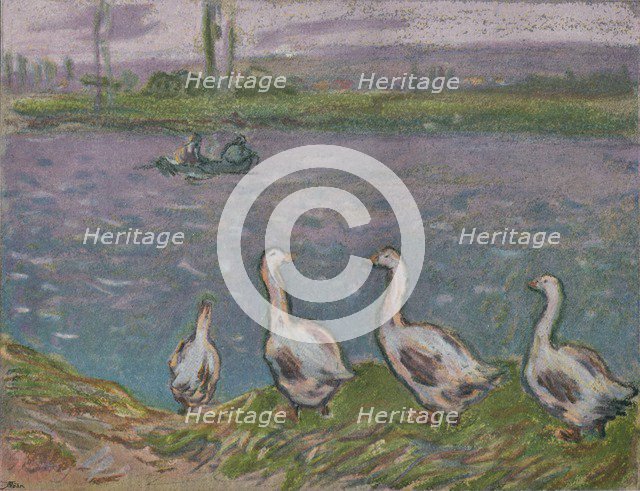 'A Sketch in Pastels', 19th century. Artists: Alfred Sisley, Ralph Nevill.