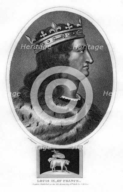 Louis IX, King of France, (1805).Artist: J Chapman