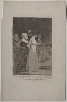 Caprichos: They Say, "Yes" and Give Their Hand to the First Comer.. Creator: Francisco de Goya (Spanish, 1746-1828).