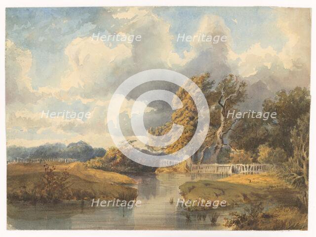 Lake in the Swiss Park, around 1870. Creator: Ladislav Mednyanszky.