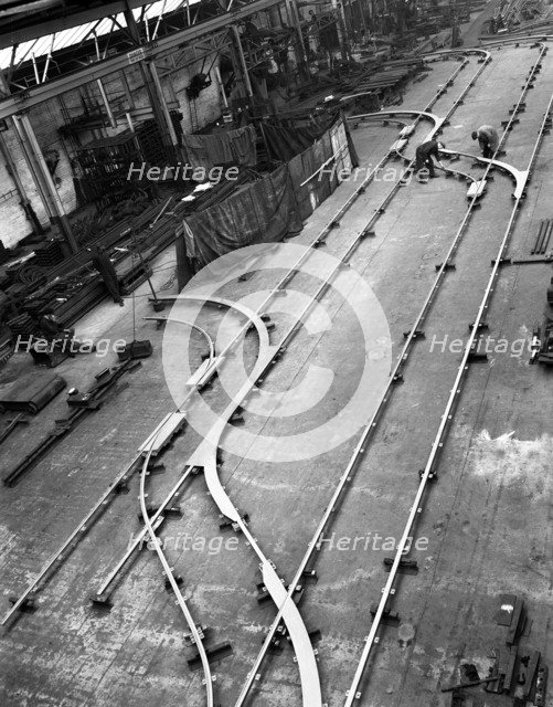 Installation of trackwork in an ICI Plant, Sheffield, South Yorkshire, 1963. Artist: Michael Walters