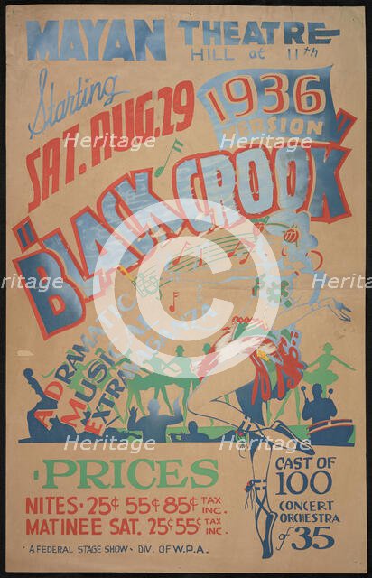 Black Crook, Los Angeles, 1936. Creator: Unknown.