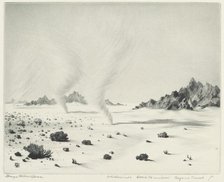 Whirlwinds, Dead Mountains, Mojave Desert, California, c. 1921. Creator: George Elbert Burr.