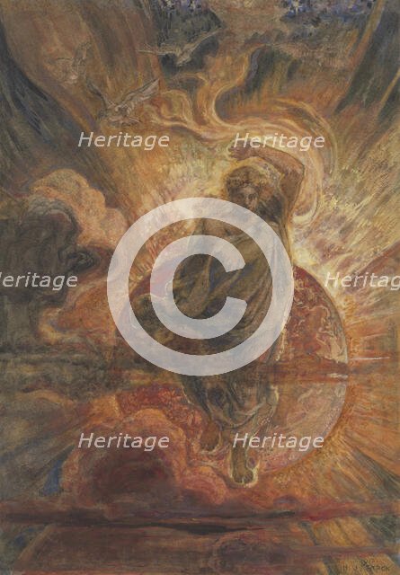 And I saw an angel standing in the sun. (Revelation 19:17), 1910. Creator: Stock, Henry John (1853-1930).