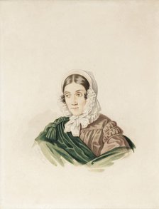 Portrait of Tatiana Petrovna Lvova (1789-1848), née Poltoratskaya, 1830s. Creator: Hampeln, Carl, von (1794-after 1880).