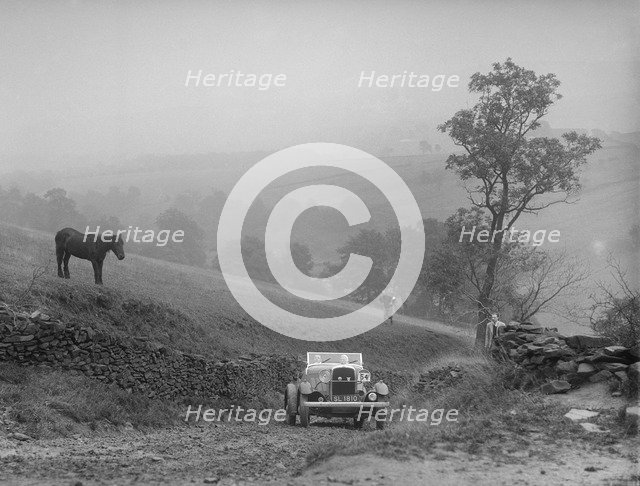 Ford V8 of RKN Clarkson competing in the MCC Sporting Trial, 1935. Artist: Bill Brunell.