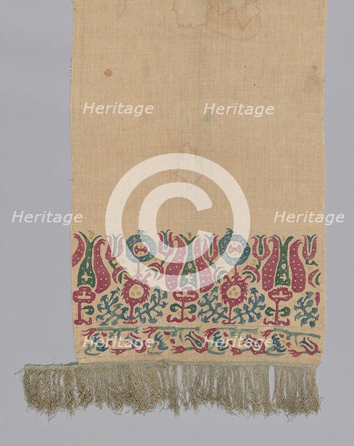 Panel (For a Bedcover), Greece, 17th century. Creator: Unknown.