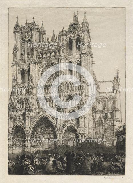 Amiens Cathedral, Inventory Day, 1887. Creator: Auguste Louis Lepère (French, 1849-1918).