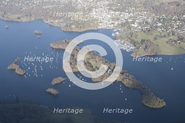 Belle Isle, island situated in the centre of Lake Windermere, Cumbria, 2015. Creator: Historic England.