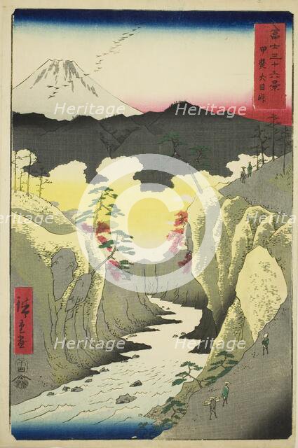 Inume Pass in Kai Province (Kai Inume toge), from the series "Thirty-six Views of...", 1858. Creator: Ando Hiroshige.