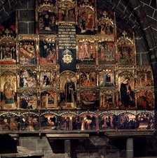 Altarpiece of Saint Catherine, Saint Lawrence and Saint Prudencio' in the chapel of Cardinal Calv…