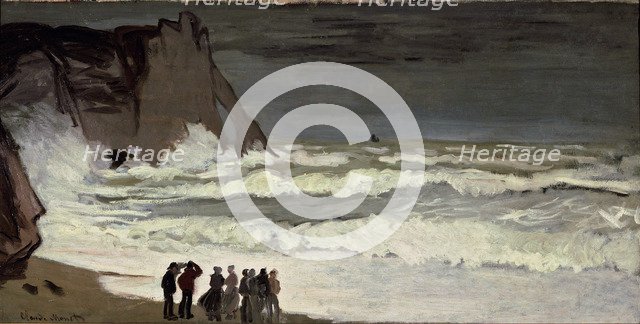 Grosse mer à Etretat. Artist: Monet, Claude (1840-1926)