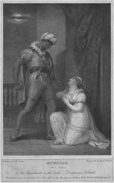 'Othello. Act 4. Scene 2. An Apartment in the Castle. Desdemona & Othello', 1801.  Artist: Andrew Michel.