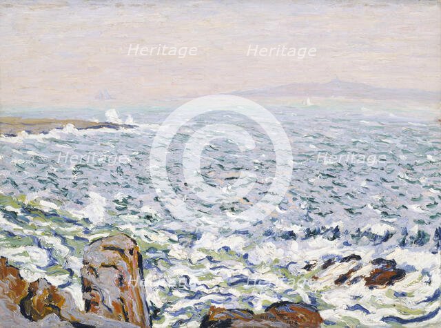 Surf Breaking, Cranberry Island, 1913. Creator: Allen Tucker.