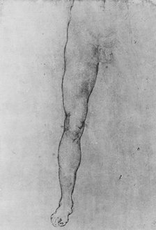 'Study of the Lower Half of a nude man facing to the front', c1480 (1945). Artist: Leonardo da Vinci.