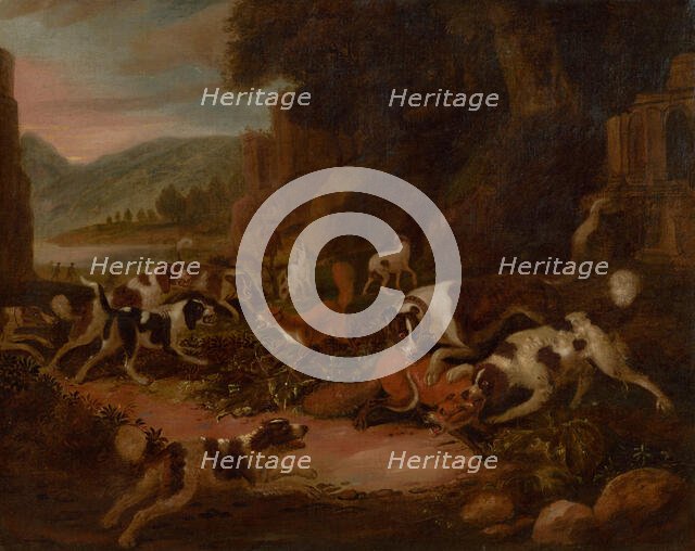 Fox Hunt, 1680-1690. Creator: Adriaen Cornelisz Beeldemaker.