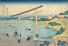 Noboto Bay (Noboto no ura), from the series Thirty-six Views of Mount Fuji (Fugaku ..., ca. 1830-32. Creator: Hokusai.