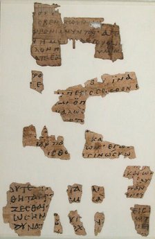 Papyrus Fragments from a Lectionary, Coptic, 580-640. Creator: Unknown.