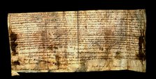 Testament of Arnulf, bishop of Vic, wounded in the expedition to Cordoba, parchment document date…