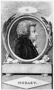 Wolfgang Amadeus Mozart, Austrian composer, c1791. Artist: Unknown