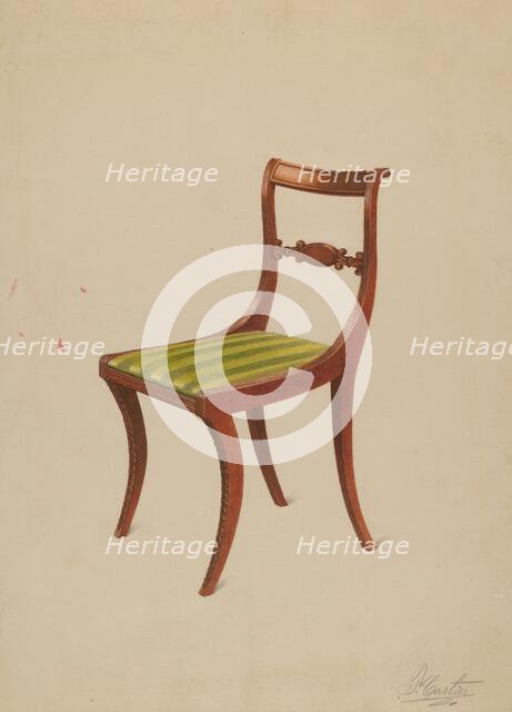 Side Chair, 1936. Creator: Ferdinand Cartier.