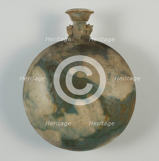 New Year's Vessel (Pilgrim Bottle), Egypt, Late Period, Dynasty 26 (664-525 BCE). Creator: Unknown.