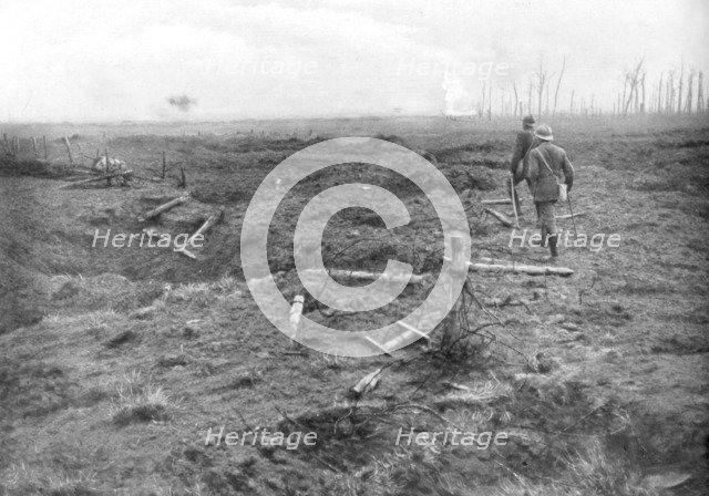 Allied troops at the Yser Canal, Belgium, 31 July 1917. Artist: Unknown
