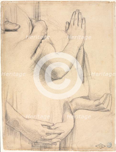 Study of Hands, 1842. Creator: Jean-Auguste-Dominique Ingres (French, 1780-1867).