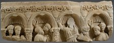 Fragment of a Marble Tomb Relief with Christ Giving the Law, Byzantine, late 300s. Creator: Unknown.