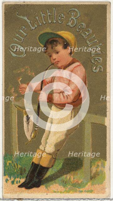 From the Girls and Children series (N58) promoting Our Little Beauties Cigarettes for Alle..., 1887. Creator: Allen & Ginter.