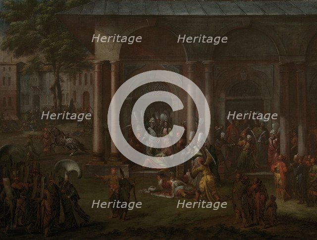 The Murder of Patrona Halil and his Fellow Rebels. Artist: Vanmour (Van Mour), Jean-Baptiste (1671-1737)