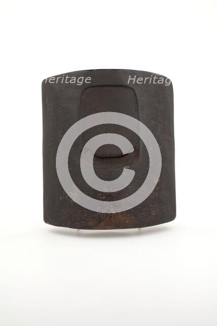 Inkstone in the shape of a Han dynasty roof tile, 16th century. Creator: Unknown.