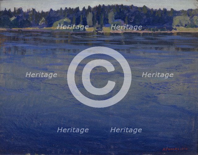 Neva, 1916. Artist: Rylov, Arkadi Alexandrovich (1870-1939)