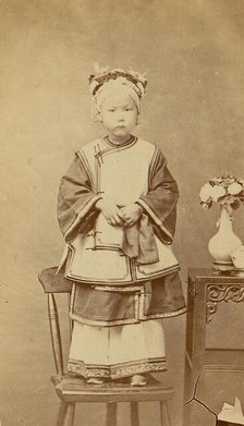 Girl in White Robe, 1870s. Creator: Unknown.