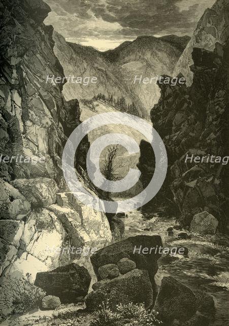 'Devil's Gate, Weber Cañon', 1874.  Creator: John Filmer.