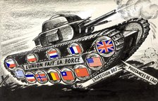 Union gives strength [against] Axis aggression', World War II poster, 1940. Creator: Central Office of Information.