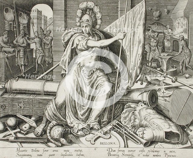 Bellona, 1574. Creator: Philip Galle.