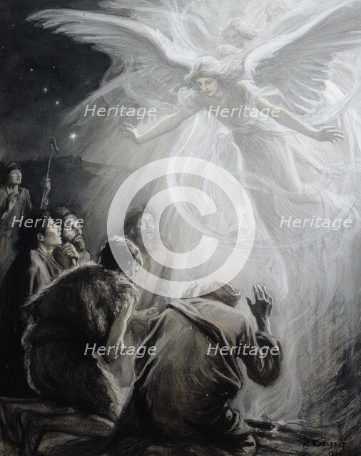 Revelation of angels to shepherds, 1899. Creator: Albert Edelfelt.