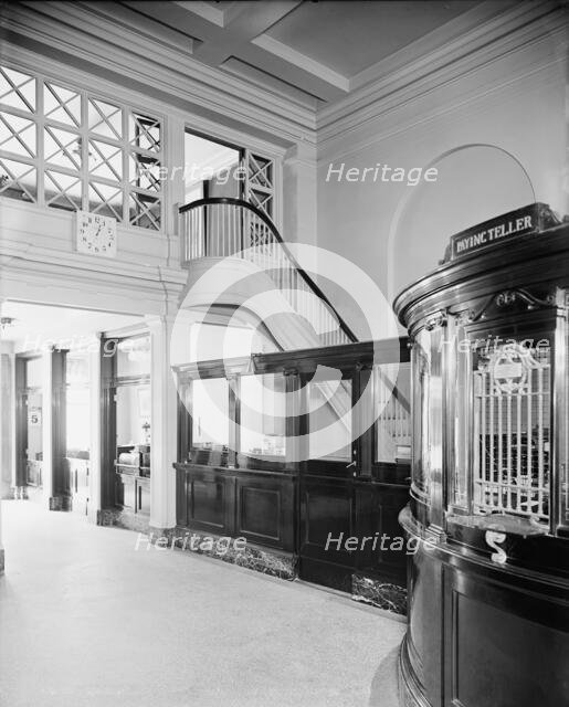 Stairway leading to director's room, 34th St.National Bank, New York City, between 1900 and 1910. Creator: Unknown.