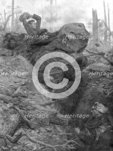 French Chasseurs Alpins fighting in Alsace during 1914, (1926). Artist: J Simont