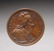 Portrait of Pope Clement XII Corsini (obverse and reverse), 1734. Creator: Ottone Hamerani (Italian, 1694-1761).