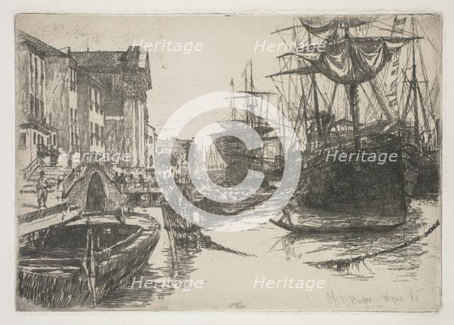 Fondamenta della Zattere, 1880. Creator: Otto H. Bacher (American, 1856-1909).