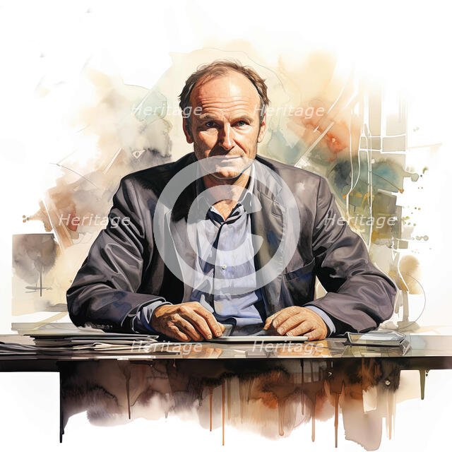 AI IMAGE - Portrait of Tim Berners-Lee, 2010s, (2023).  Creator: Heritage Images.