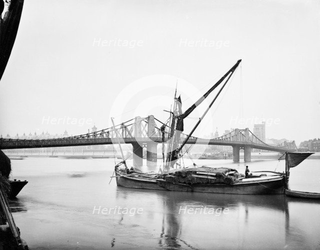Lambeth Bridge, Lambeth, London, c1870-1900. Artist: York & Son